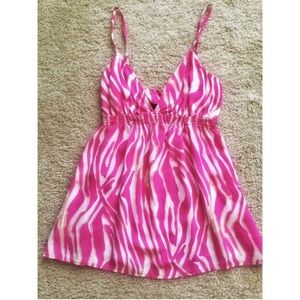 Express Silk Pink Zebra Camisole